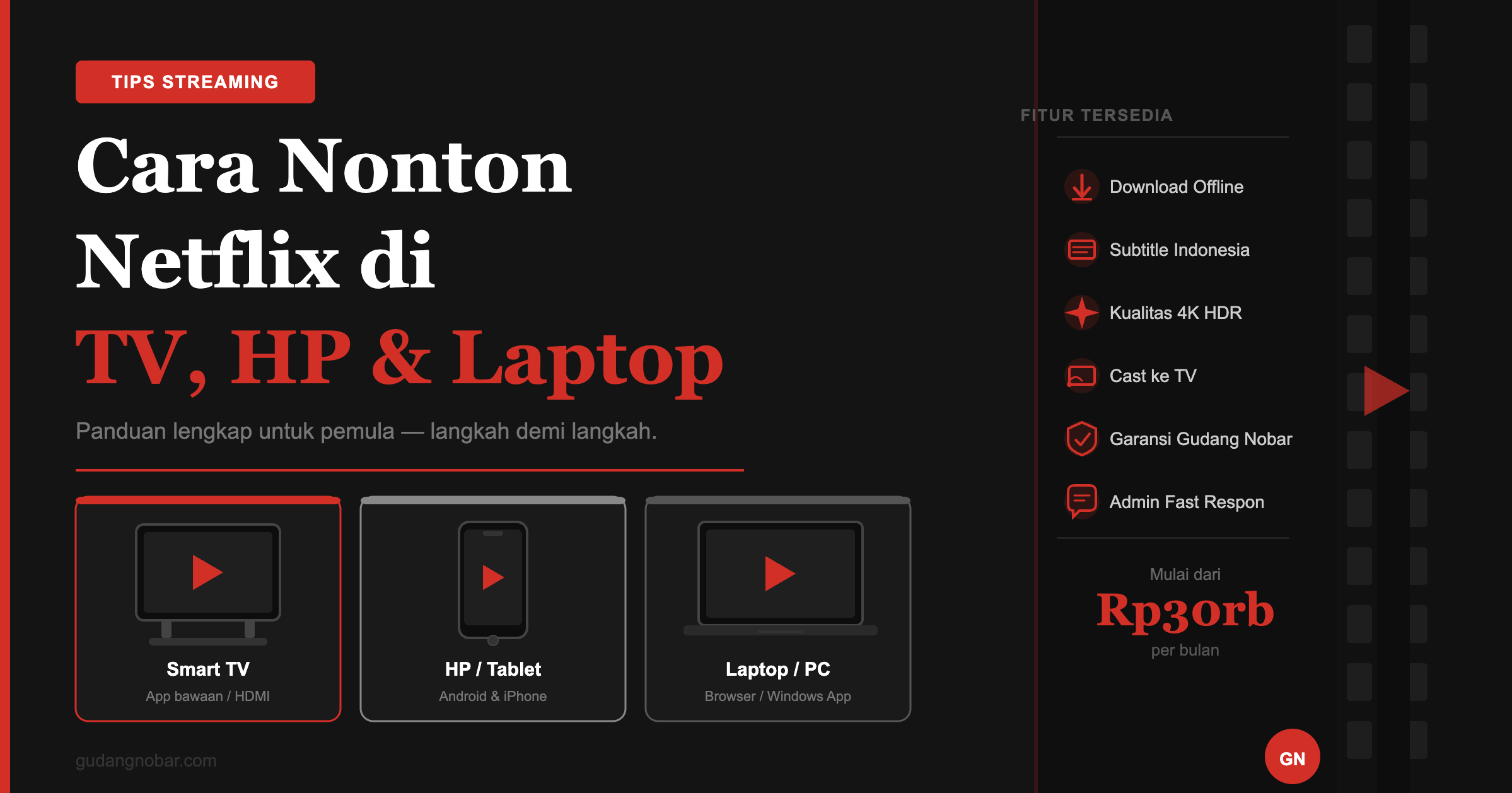 Cara Nonton Netflix di TV, HP, & Laptop — Panduan Lengkap untuk Pemula