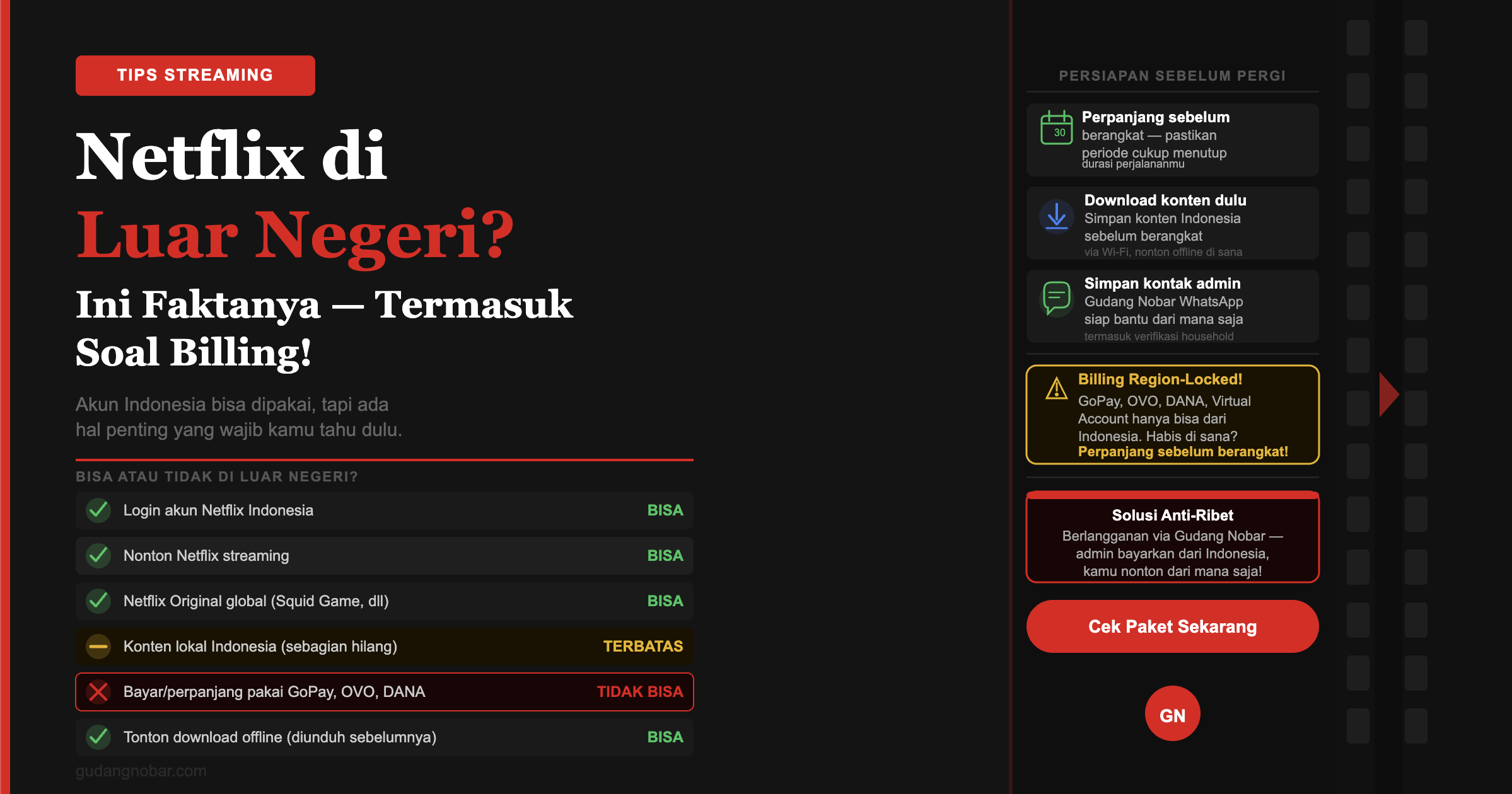 Apakah Netflix Bisa Dipakai di Luar Negeri? Ini Faktanya (Termasuk Soal Billing)